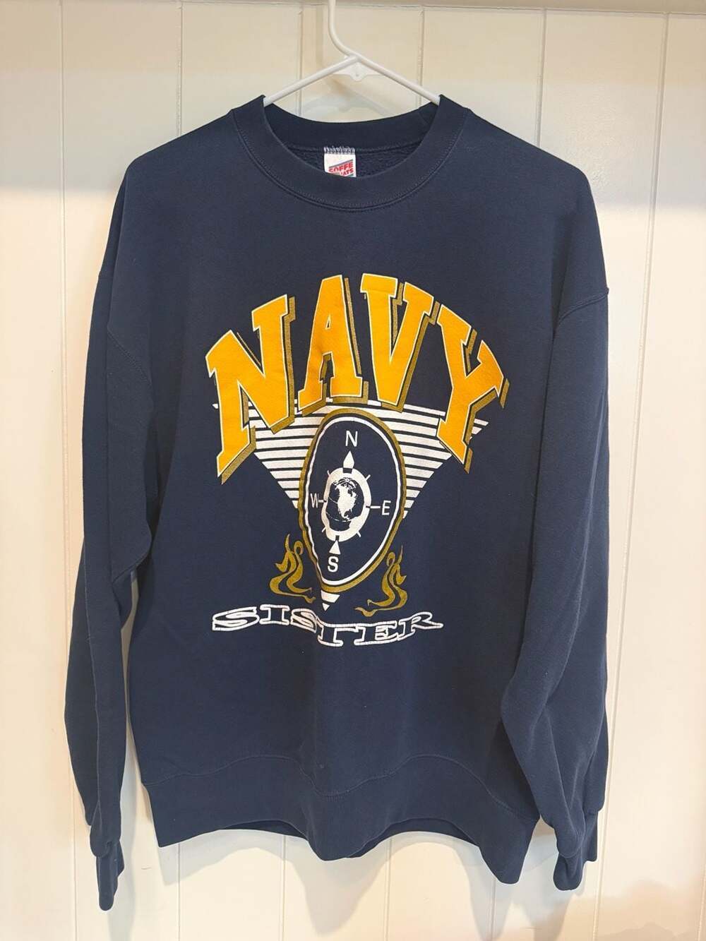 Vintage US Navy Sister Graphic Crewneck Sweatshirt Soffe Size Large